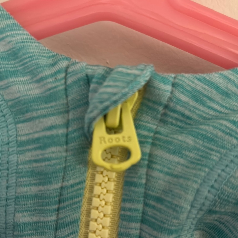 Roots Kids Hoodie - Teal and Gray - Picture 3 of 5